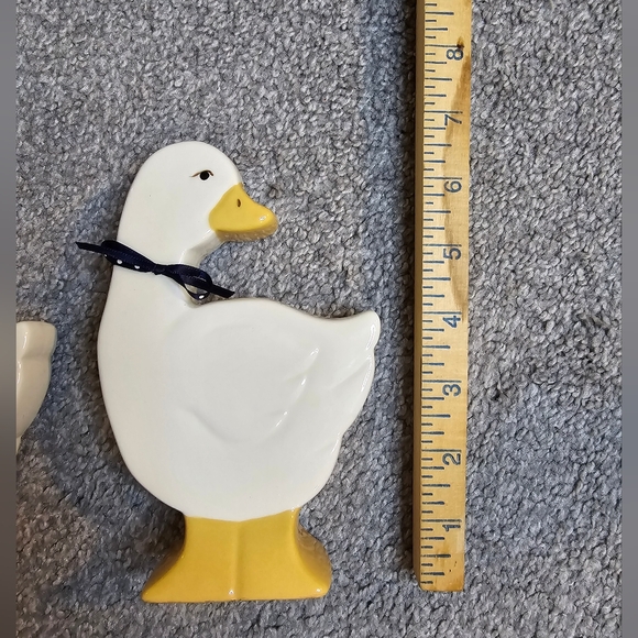 Vintage 1980's Set of 3 Ceramic Sitting Geese Ducks Goose - Picture 3 of 5